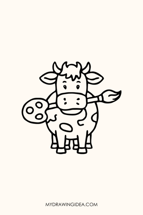 Artist Cow Painting Drawing ideas
