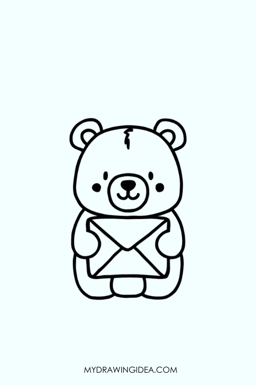 Bear Holding Envelope Drawing ideas