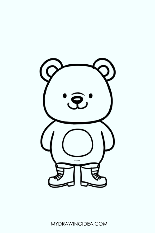 Bear Wearing Sneakers Drawing ideas