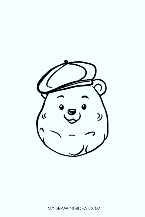 Bear with Newsboy Cap Drawing ideas