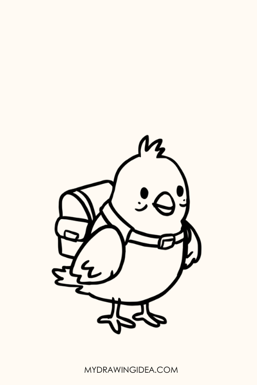 Bird with Backpack Drawing ideas