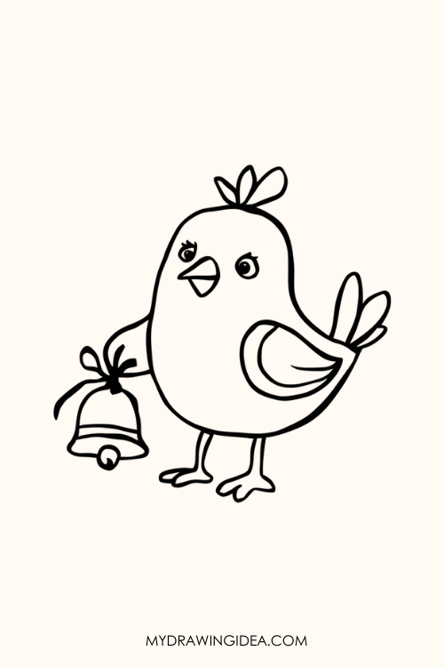 Bird with Bell Drawing ideas