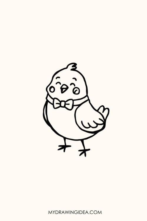 Bird with Bow Tie Drawing ideas