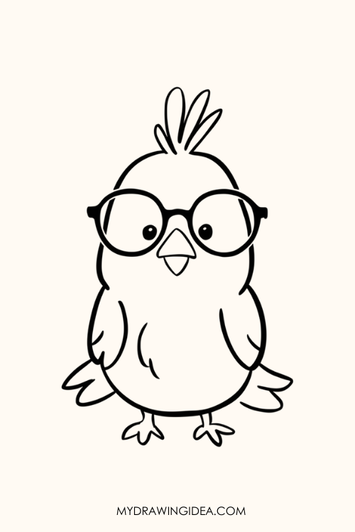 Bird with Glasses Drawing ideas