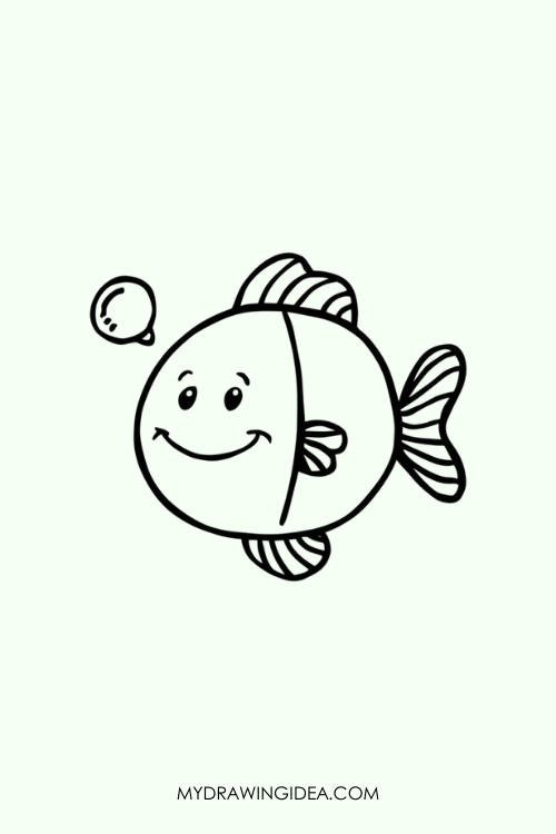 Charming Sea fish Drawing ideas