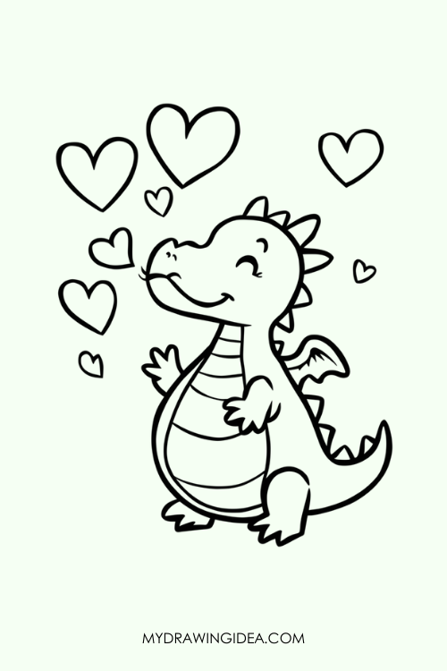 Dragon With Hearts bubbles