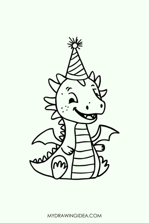 Dragon With Party Hat