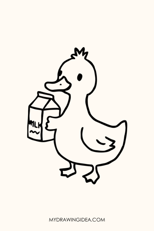 Duck with Milk Carton