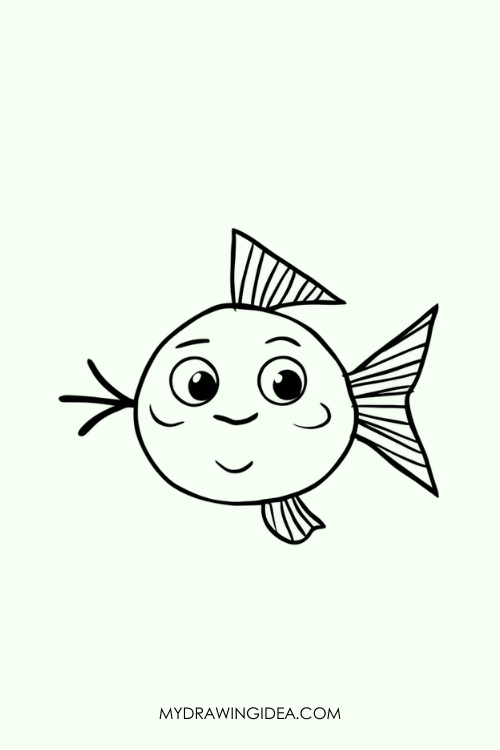Joyful Bubble Fish Drawing ideas