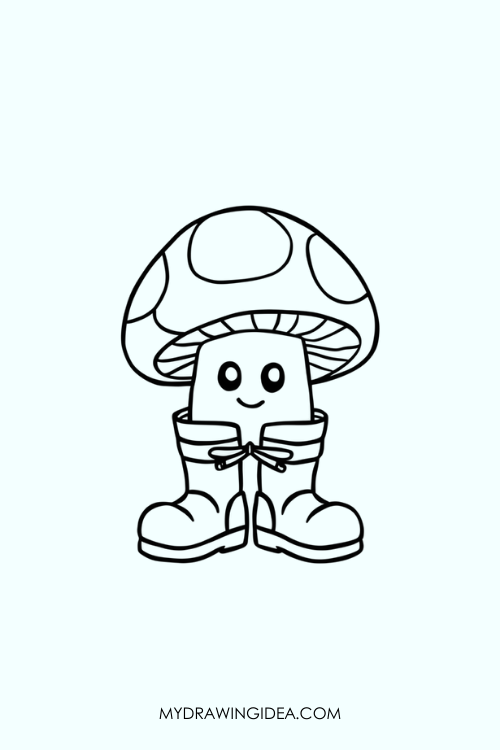 Mushroom Wearing Boots
