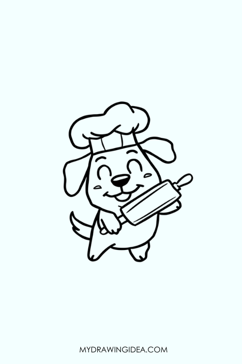 Nerdy Chef Dog Drawing ideas