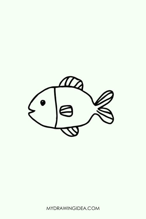 Spirited Sea Fish Drawing ideas