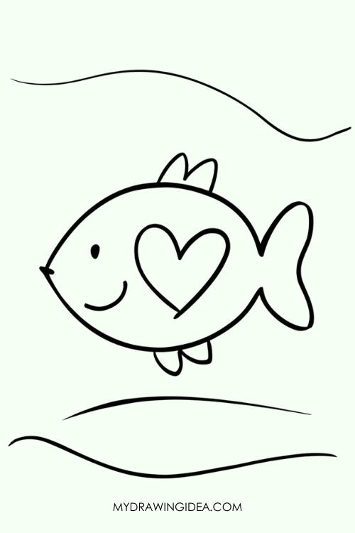 Stylish Fin fish drawing Drawing ideas