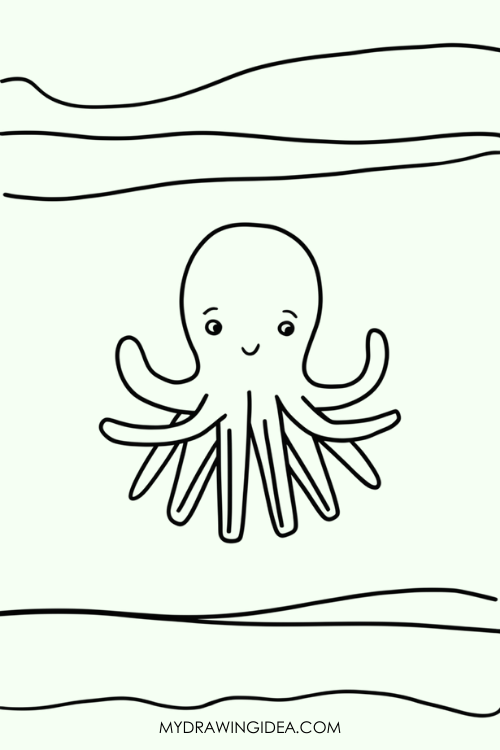 Underwater Octopus Drawing idea