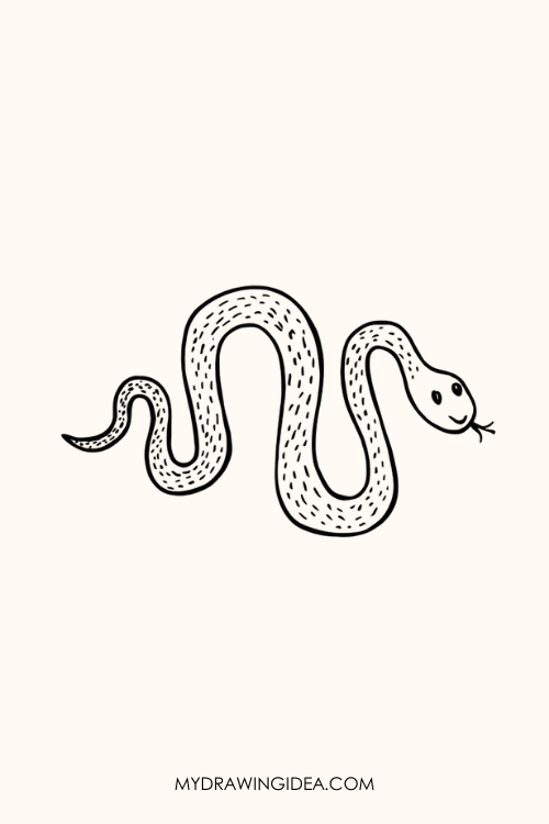 Wiggly Snake Drawing idea