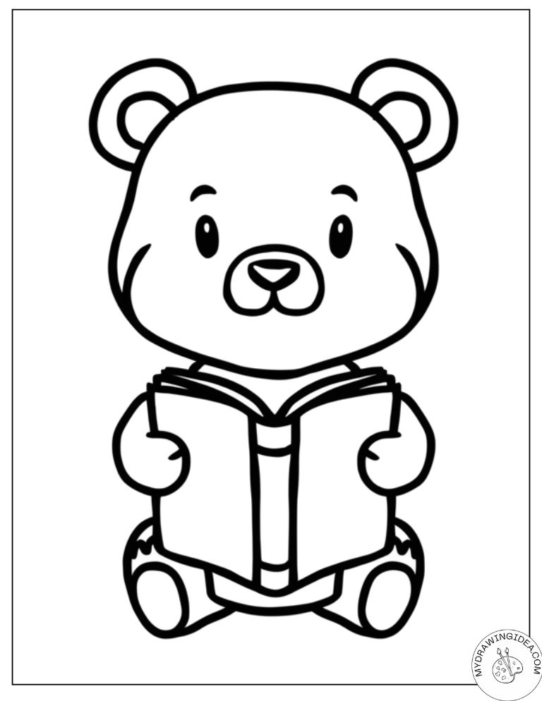 Adorable Bear Story Time Session - Teddy Bear Coloring Pages Printable