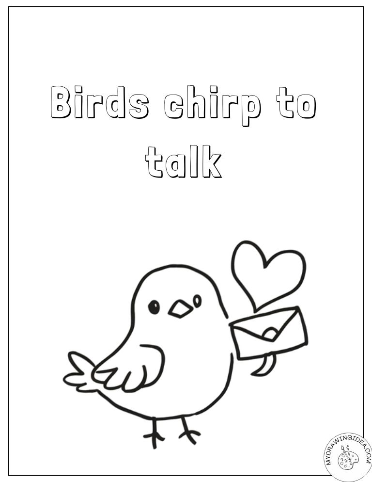 Bird Communication Facts Free Bird Coloring Pages