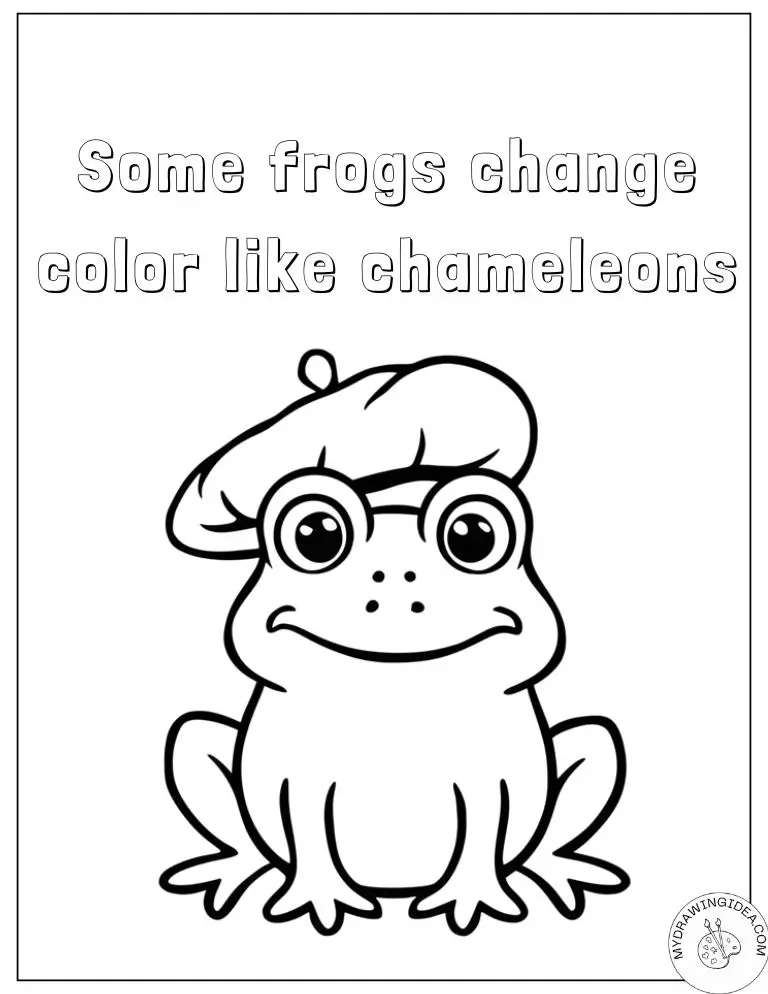 Chameleon-Like Frog Facts - Educational Printable Coloring Pages of Frogs