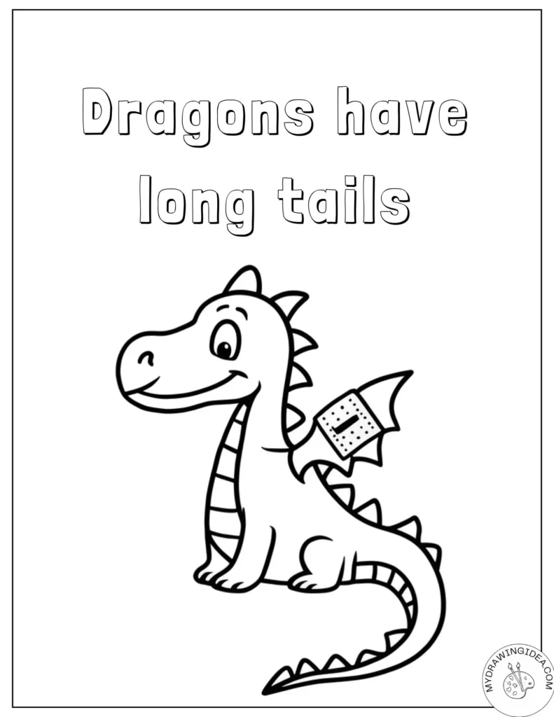 Educational Dragon Facts Coloring Pages Dragon