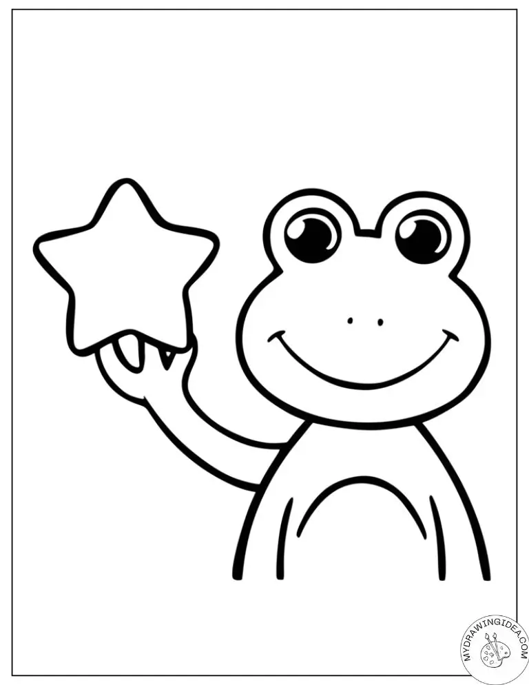 Magical Wish Frog Coloring Pages for Kids Collection