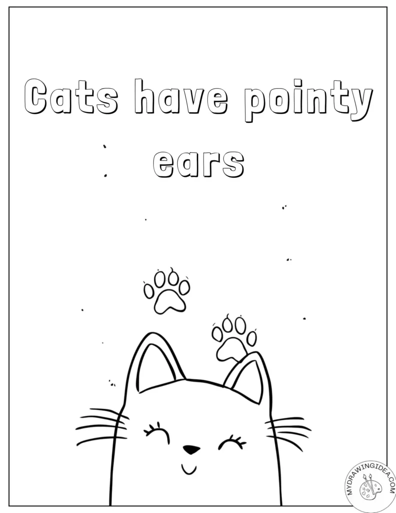 Pointy-Eared Kitten – Free Kitten Coloring Pages Printable