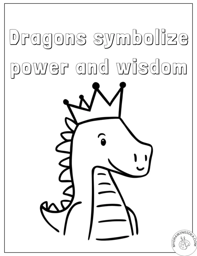 Wise Dragon Ruler Portrait - Dragon Printables Coloring Sheets