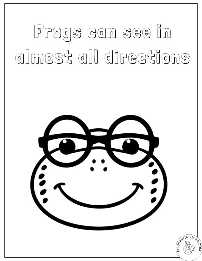 Smart Frog with Glasses Frog Print Out