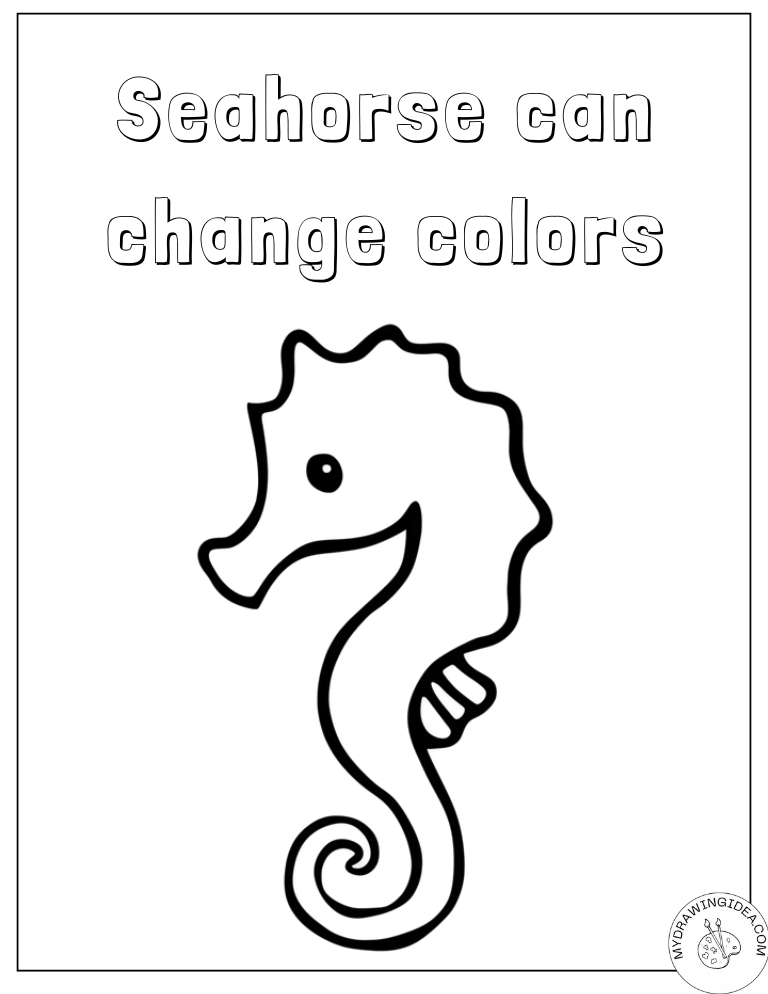Amazing Seahorse Abilities Coloring Pages Seahorse for Kids