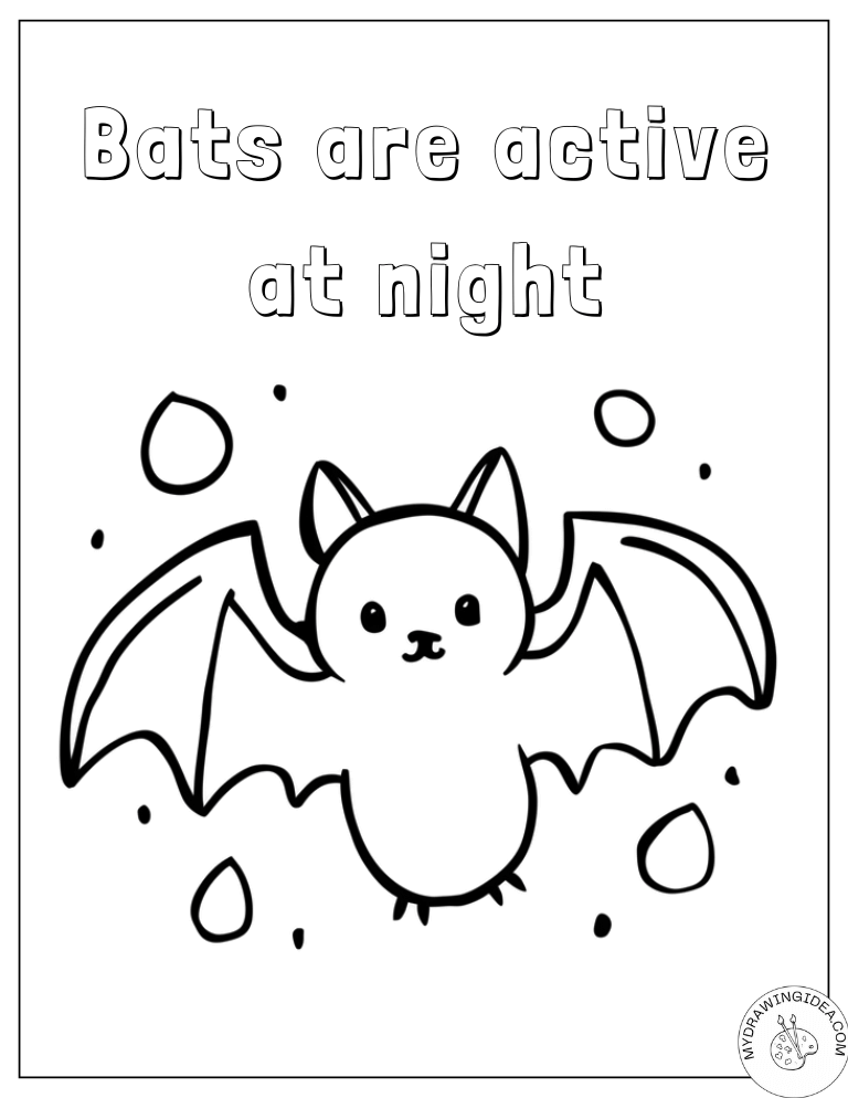 Happy Bat in Weather Scene Bat Craft Printable