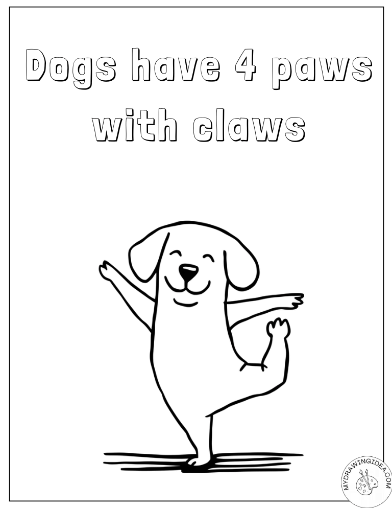 Joyful Dancing Pup – Cute Dog Pictures to Color for Kids