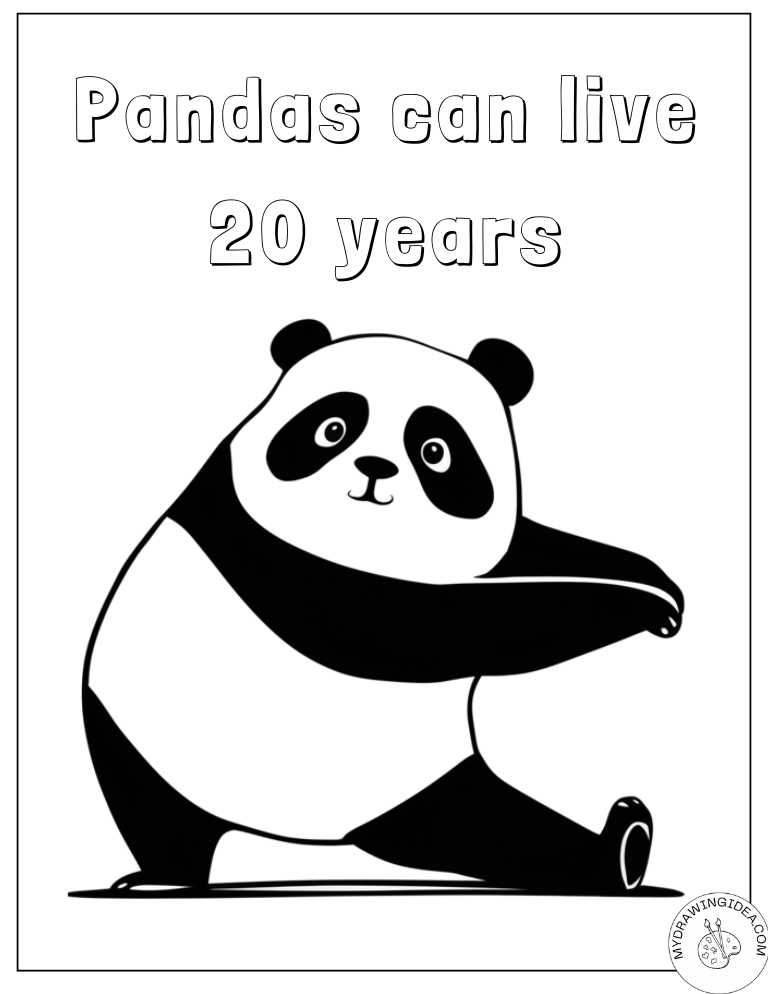 Long-Living Panda Facts Pandas Coloring Pages