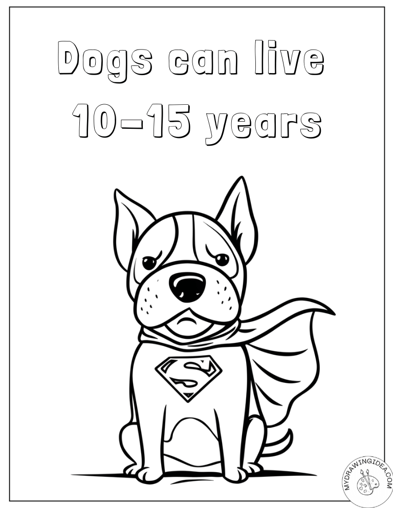 Mighty Pup Defender – Easy Puppy Coloring Sheets for Toddlers