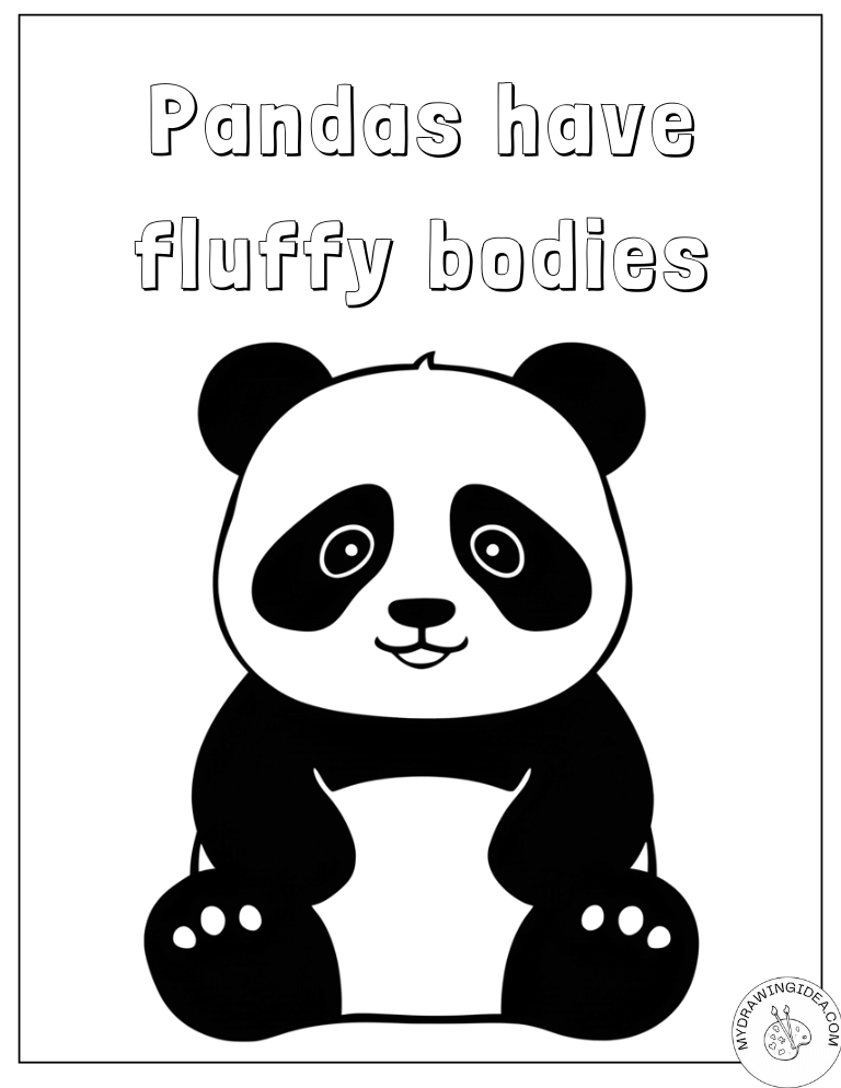 Sweet Fluffy Panda Facts Cute Panda Coloring Pages