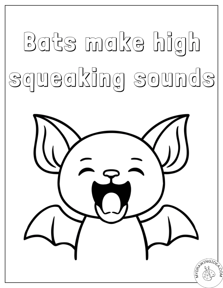 Vocal Communication Bat Educational Bat Cut Out Template