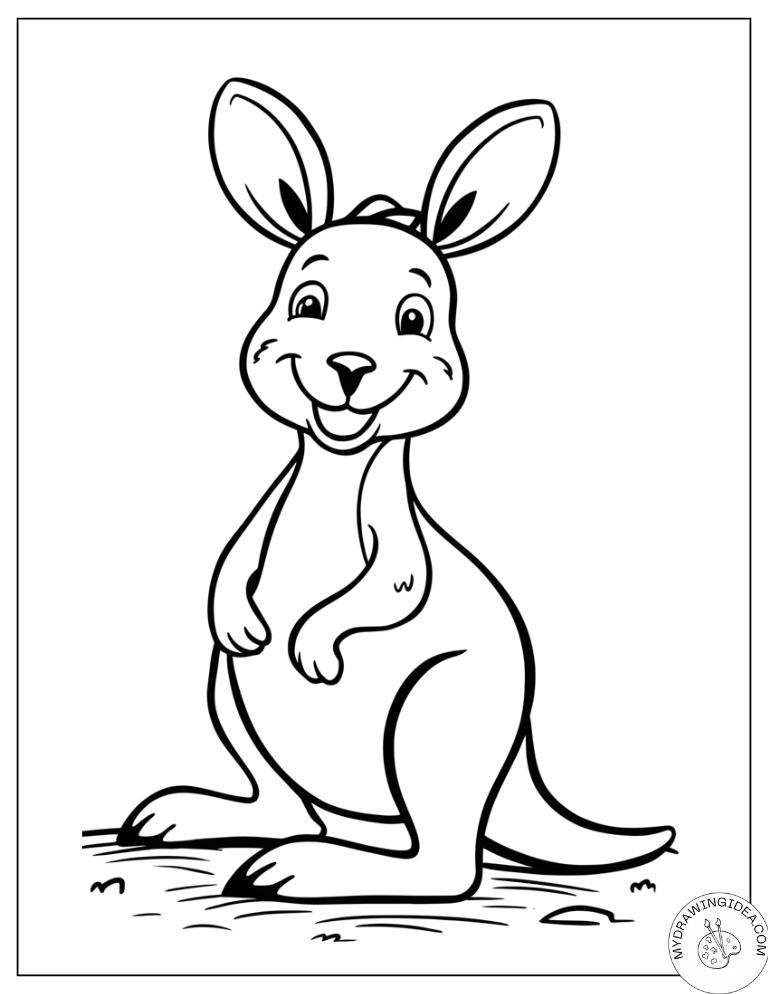 kangaroo coloring sheet